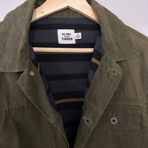 Flint and Tinder Flannel-Lined Waxed Trucker Jacket - Picture 3 of 4